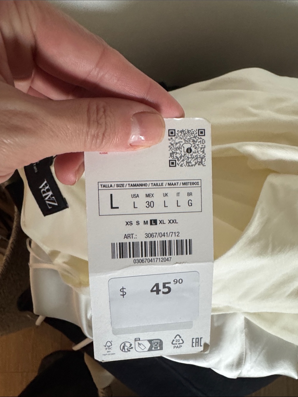 Zara Cream Tie-Front Sleeveless Vest - Picture 4 of 4